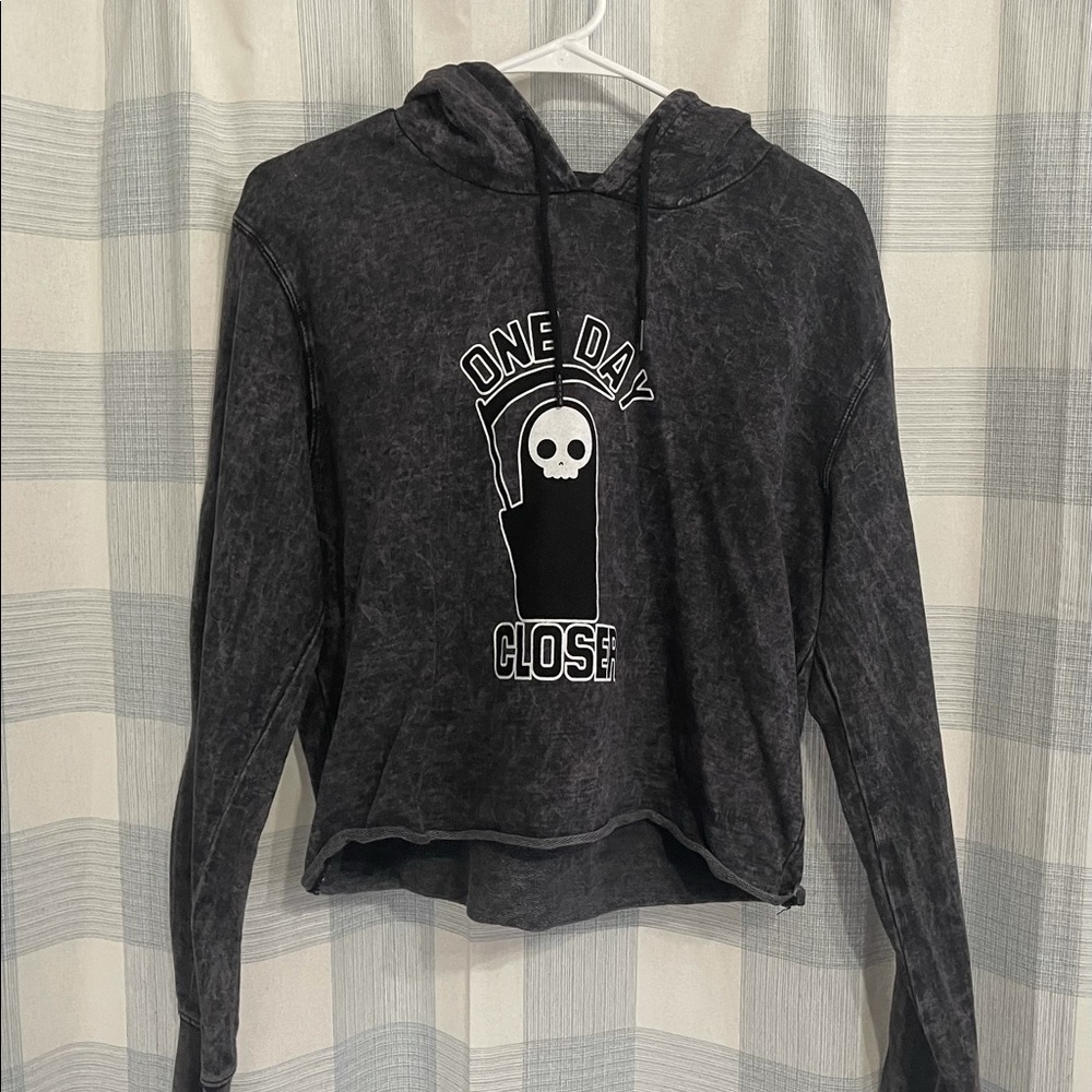 One Day Closer Crop Hoodie
